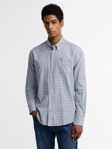 Barbour Padshaw Button Down Check Cotton Shirt, Blue, Blue