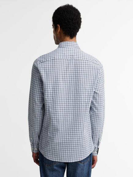 Barbour Padshaw Button Down Check Cotton Shirt, Blue - view 2, Blue