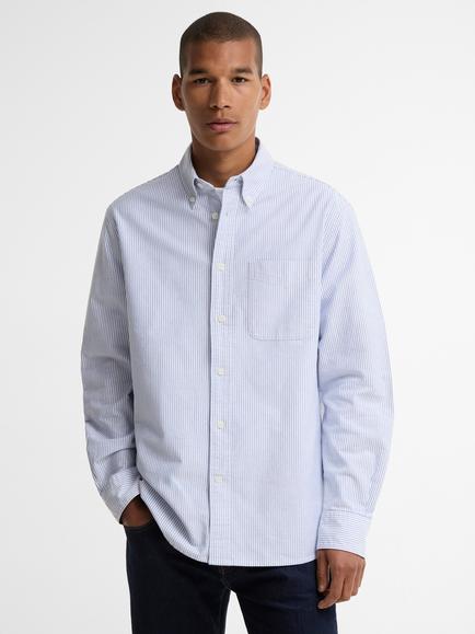 Barbour Authentic Fit Stripe Cotton Shirt, Blue, Blue