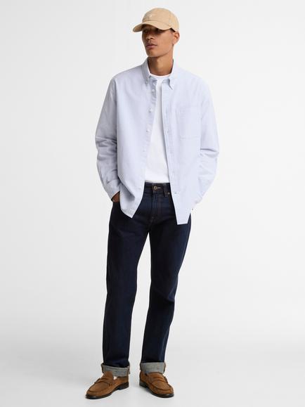Barbour Authentic Fit Stripe Cotton Shirt, Blue - view 2, Blue