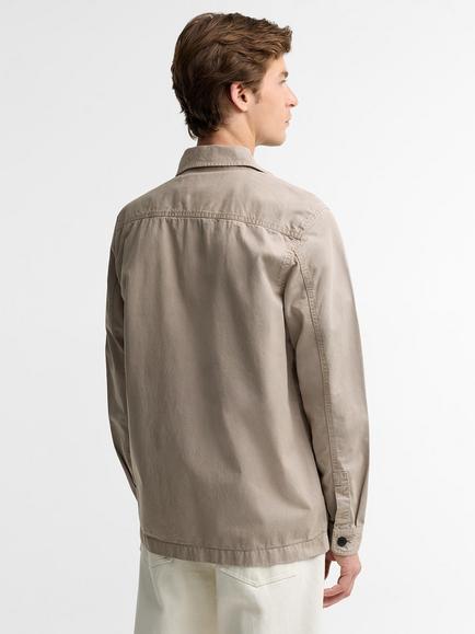 Barbour International Arlo Cotton Overshirt, Concrete - view 2, Concrete
