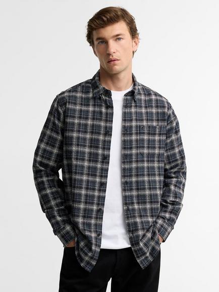 Barbour International Transverse Cotton Shirt, Black, Black