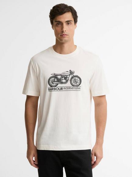 Barbour International Triton Crew Neck Cotton T-Shirt, Whisper White, Whisper White