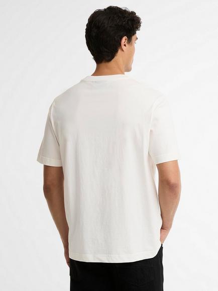 Barbour International Triton Crew Neck Cotton T-Shirt, Whisper White - view 2, Whisper White