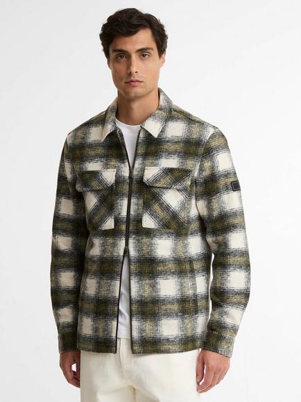 Barbour International Clayton Fleece Overshirt, Fir Green, Fir Green