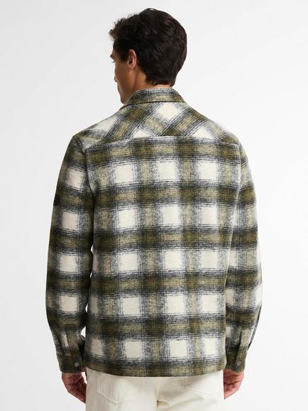 Barbour International Clayton Fleece Overshirt, Fir Green - view 2, Fir Green