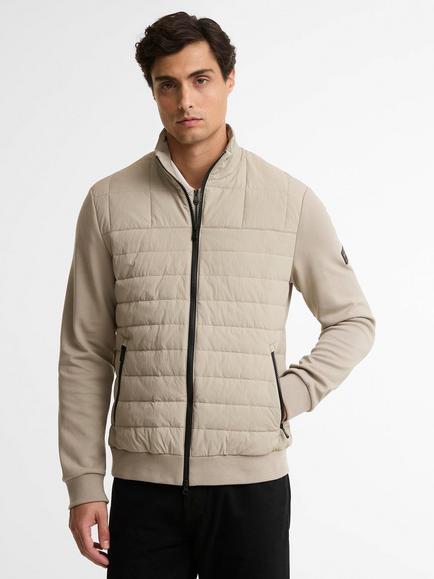 Barbour International Collins Baffle Quilted Sweat Top, Concrete, Concrete