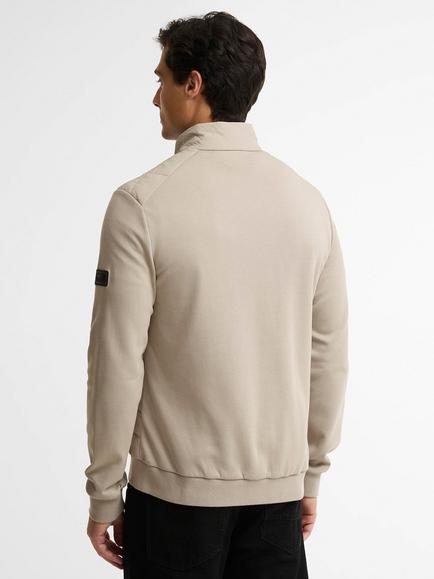 Barbour International Collins Baffle Quilted Sweat Top, Concrete - view 2, Concrete