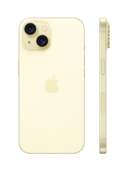 REFURBISHED Apple iPhone 15, iOS, 6.1", 5G, SIM Free, 256GB, Excellent, Yellow