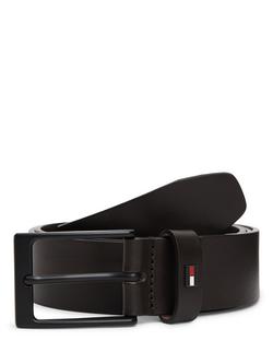 Tommy Hilfiger Layton Leather Belt, Dark Brown, Dark Brown