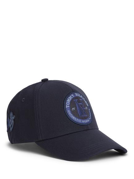 Tommy Hilfiger Logo Patch Cotton Baseball Cap, Navy Blue, Navy Blue