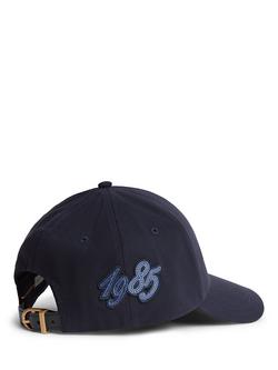 Tommy Hilfiger Logo Patch Cotton Baseball Cap, Navy Blue - view 2, Navy Blue