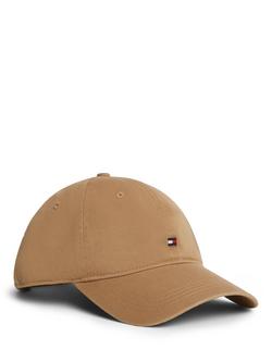 Tommy Hilfiger Flag Embroidery Cotton Baseball Cap, Light Brown, Light Brown