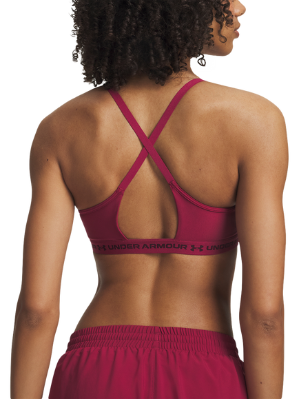 Under Armour HeatGear Crossback Low Sports Bra, Claret/Ox Blood - view 2, Claret / / Ox Blood