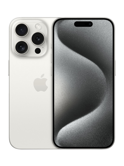 REFURBISHED Apple iPhone 15 Pro, iOS, 6.1", 5G, SIM Free, 128GB, Excellent, White Titanium