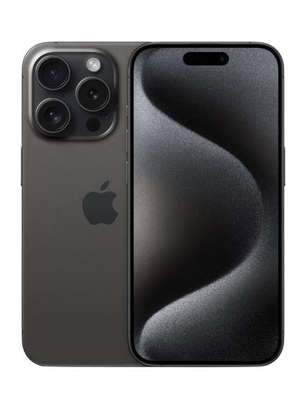 REFURBISHED Apple iPhone 15 Pro, iOS, 6.1", 5G, SIM Free, 128GB, Excellent, Black Titanium