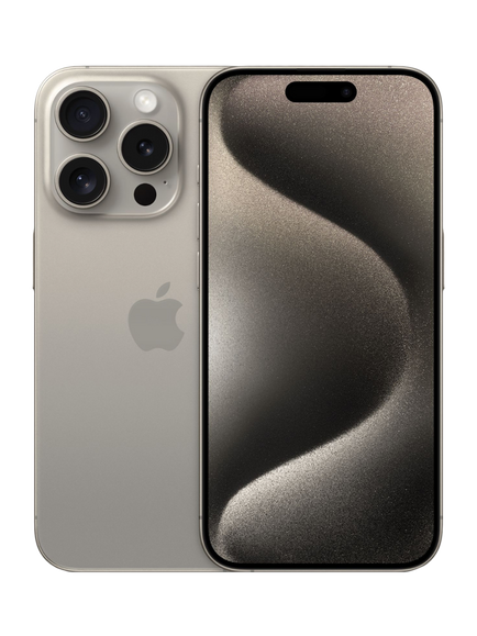 REFURBISHED Apple iPhone 15 Pro, iOS, 6.1", 5G, SIM Free, 128GB, Excellent, Natural Titanium