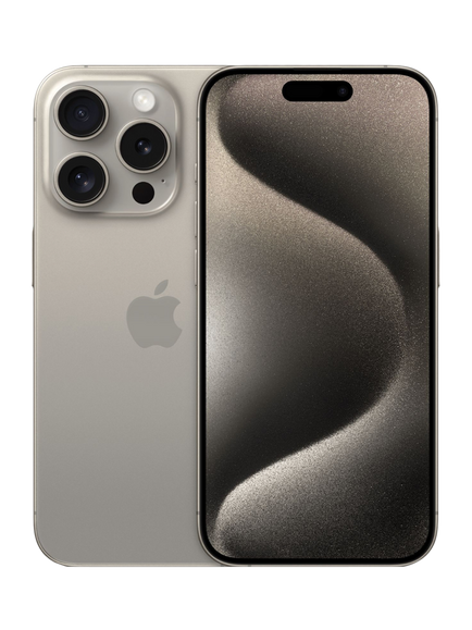 REFURBISHED Apple iPhone 15 Pro, iOS, 6.1", 5G, SIM Free, 256GB, Excellent, Natural Titanium