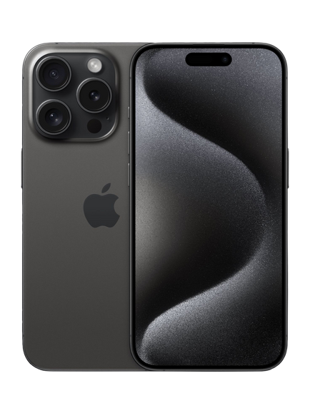 REFURBISHED Apple iPhone 15 Pro, iOS, 6.1", 5G, SIM Free, 256GB, Excellent, Black Titanium