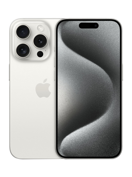 REFURBISHED Apple iPhone 15 Pro, iOS, 6.1", 5G, SIM Free, 256GB, Excellent, White Titanium