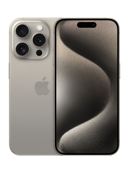 REFURBISHED Apple iPhone 15 Pro, iOS, 6.1", 5G, SIM Free, 512GB, Excellent, Natural Titanium