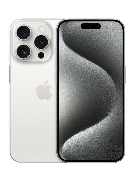 REFURBISHED Apple iPhone 15 Pro, iOS, 6.1", 5G, SIM Free, 512GB, Excellent, White Titanium