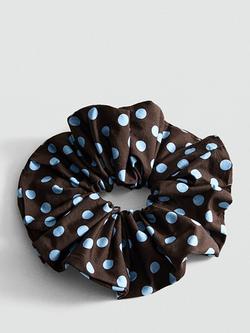 Mango Polka Dot Scrunchie, Blue