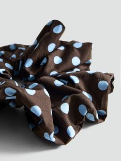 Mango Polka Dot Scrunchie - view 2, Blue