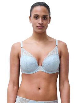 Chantelle Fleurs Plunge T-Shirt Bra, Icy Flower