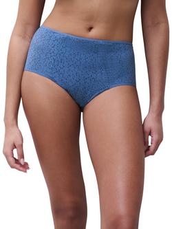 Chantelle Norah Comfort High Waisted Knickers, Ocean Blue