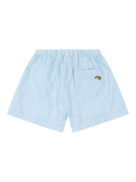 Konges Sløjd Kids' Fran Cotton Shorts, Blue - view 2, Blue