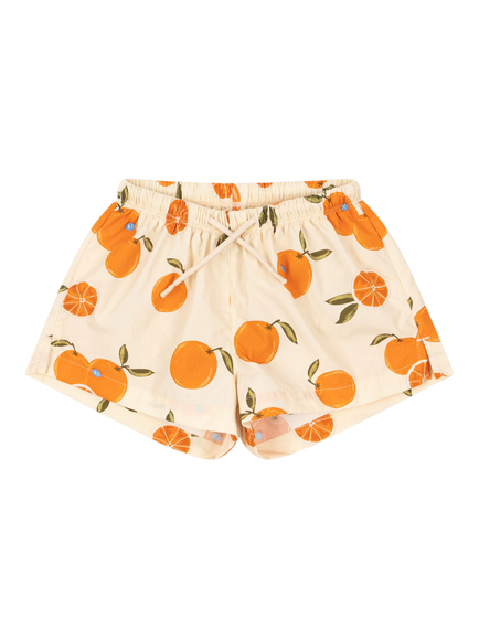 Konges Sløjd Kids' Pomio Drawstring Swim Shorts, Arancia Blu, Arancia Blu