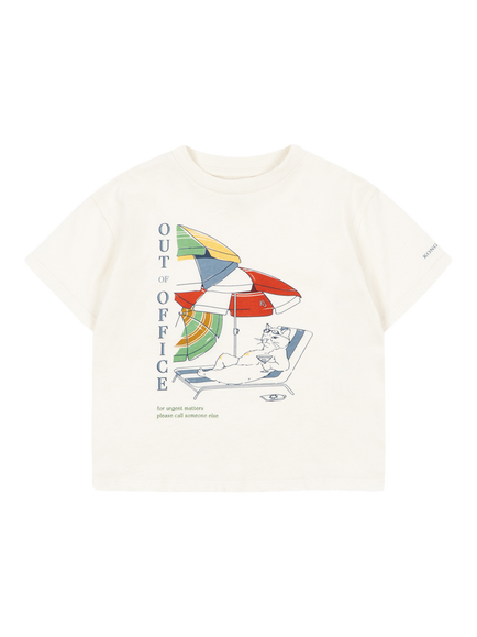 Konges Sløjd Kids' Famo Short Sleeve Graphic Print T-Shirt, Antique White, Antique White