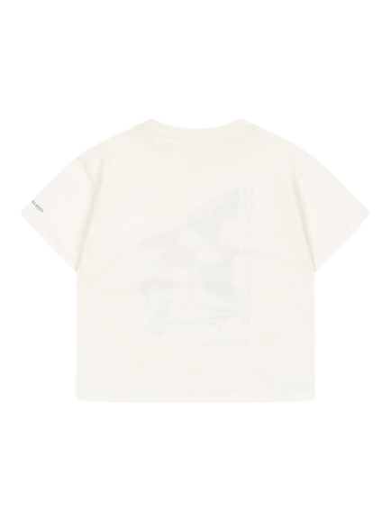 Konges Sløjd Kids' Famo Short Sleeve Graphic Print T-Shirt, Antique White - view 2, Antique White