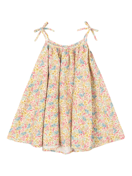 Konges Sløjd Kids' Vivian Floral Print Strappy Dress, Multi - view 2, Multi