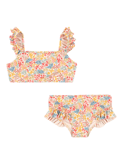 Konges Sløjd Kids' Municci Floral Bikini, Yellow/Multi, Yellow/Multi