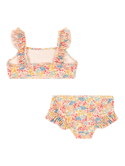 Konges Sløjd Kids' Municci Floral Bikini, Yellow/Multi - view 2, Yellow/Multi