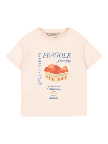 Konges Sløjd Kids' Era Cotton Blend Short Sleeve T-Shirt, Creole Pink, Creole Pink