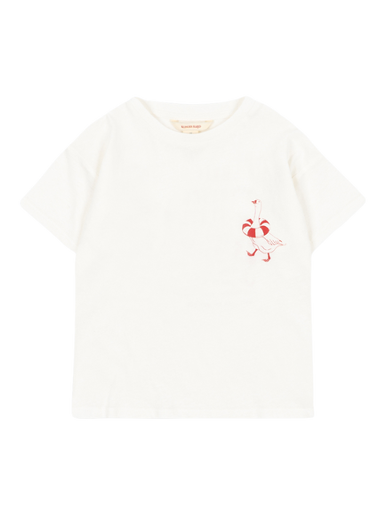 Konges Sløjd Kids' Era Cotton Blend Short Sleeve T-Shirt, Off White, Off White