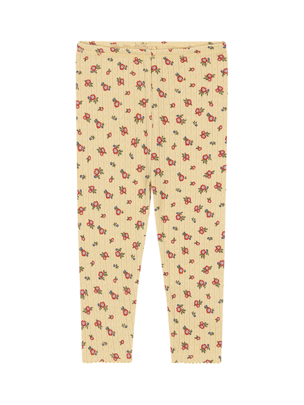 Konges Sløjd Kids' Minnie Floral Pointelle Leggings, Carmona, Carmona