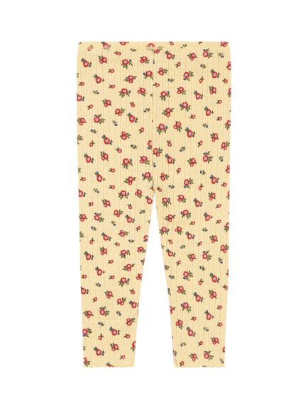 Konges Sløjd Kids' Minnie Floral Pointelle Leggings, Carmona - view 2, Carmona