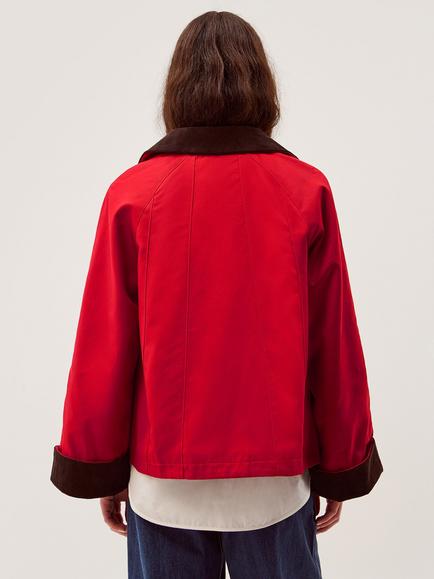 Monsoon Riley Barn Jacket, Red - view 2, Red