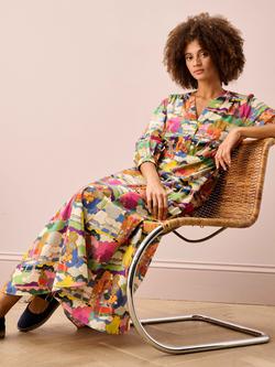 Brora Liberty Art Nouveau Midi Dress, Multi - view 2, Multi