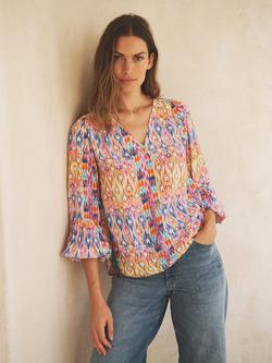 NRBY Amala Printed V-Neck Top, Multi, Multi