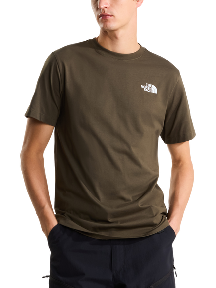 The North Face Crew Neck Regular Fit Logo Print T-Shirt, New Taupe Green, New Taupe Green