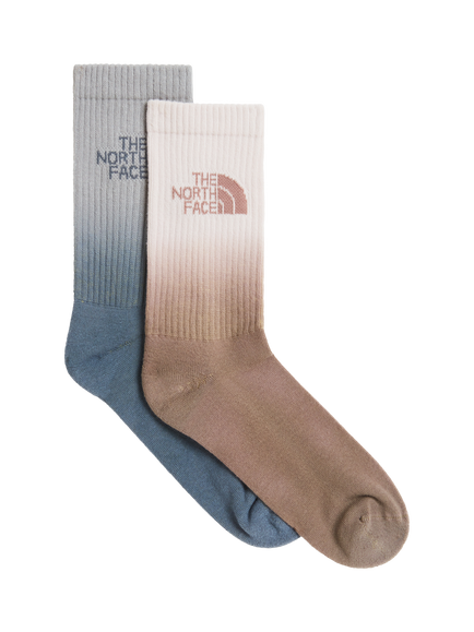 The North Face Everyday Dip Dye Crew Socks, Pack of 2, Gar-cloud-taup-wht, Gar-cloud-taup-wht