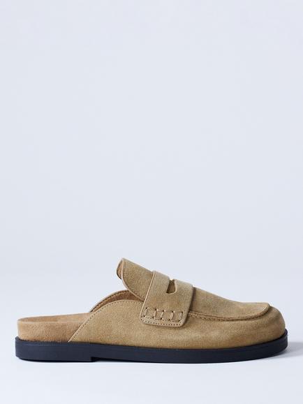 Topshop Addie Suede Mule Loafers, Sand, Sand
