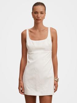 Forever New Evangeline Embellished Mini Dress, Porcelain, Porcelain