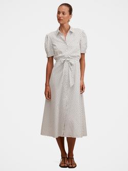 Forever New Harper Spot Print Tie Waist Midi Dress, Archer Spot, Archer Spot