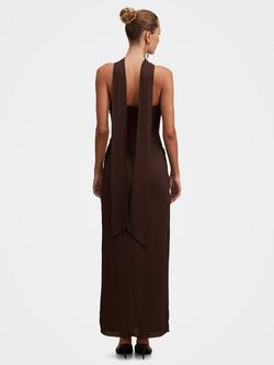 Forever New Arli Strapless Ruched Maxi Dress, Chocolate - view 2, Chocolate
